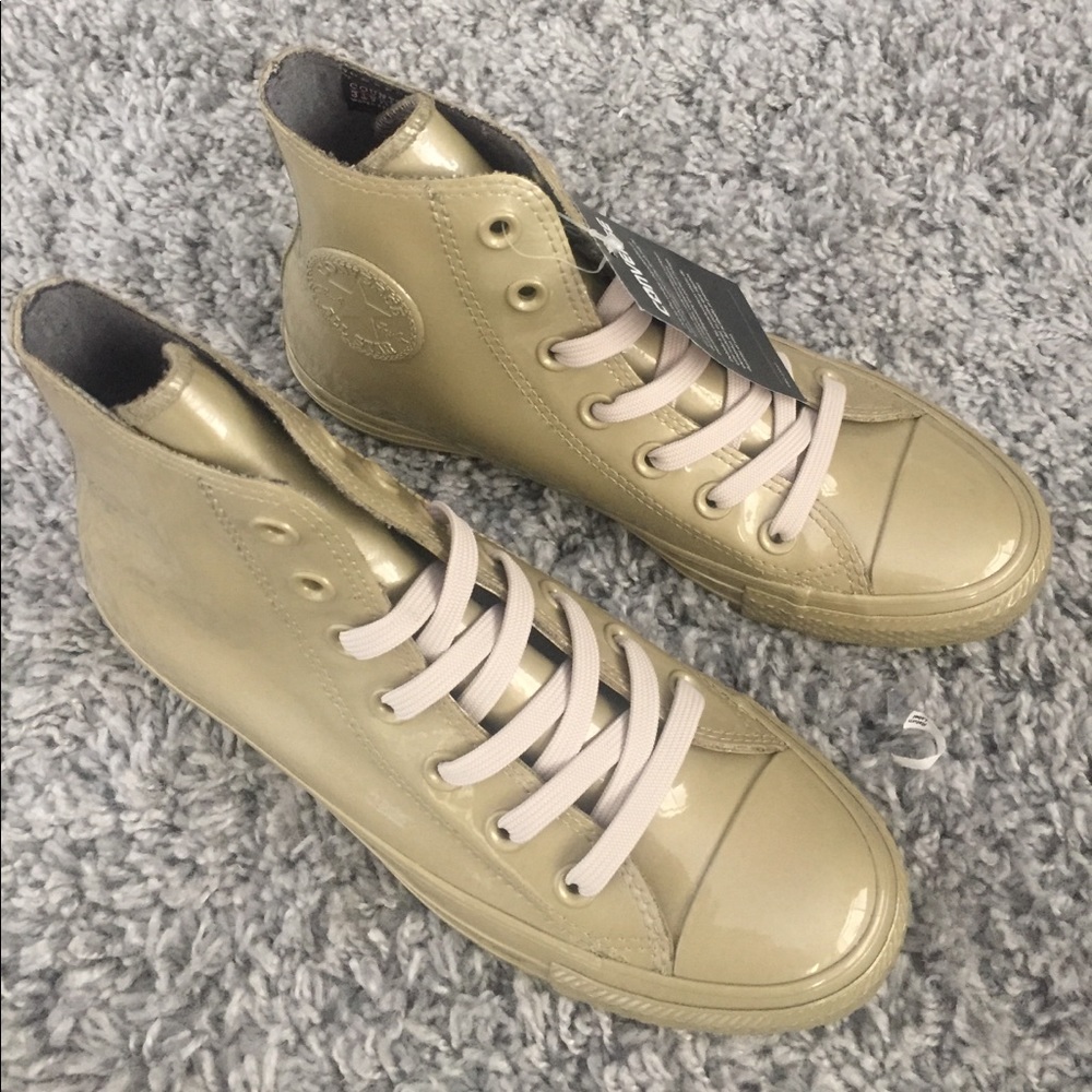 Converse women shoes metallic gold sz 5.5 - 6